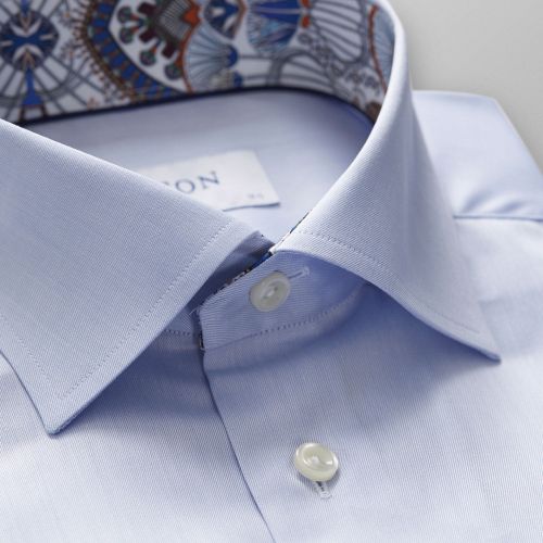 Sky Blue Twill Shirt – Paisley Hieroglyphics Details