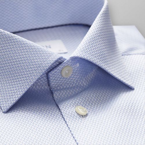 Sky Blue Micro Weave Twill Shirt